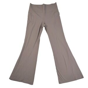 Athleta Women's Salutation Stash Flare Pants Stretch Pockets XL Pyrite Beige